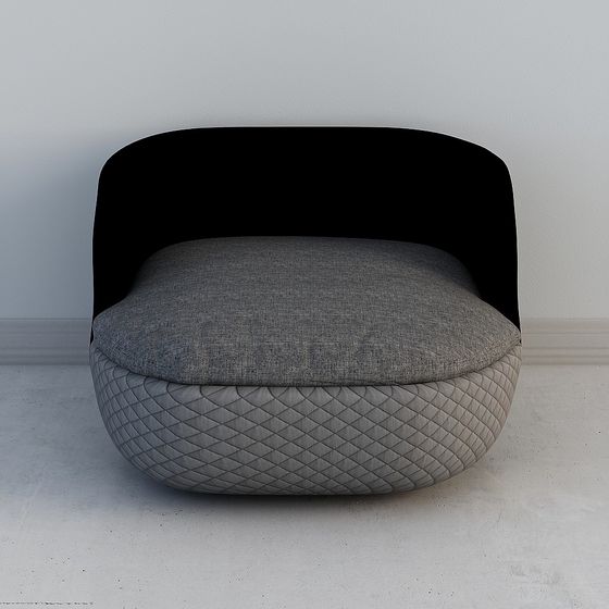Rounded Sofa 3D model for Modern Interiors