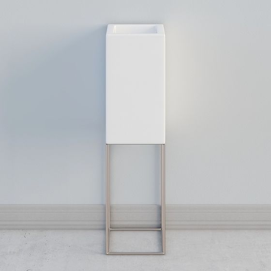 Modern Urban Square Planter 3D model