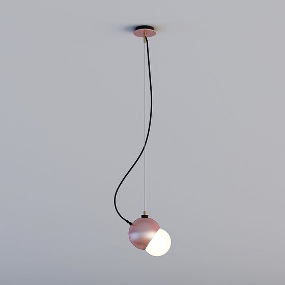 Elegant Low-Poly Glass Pendant Light 3D model