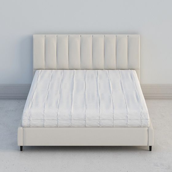 Modern Minimalist 3D Bed Frame Model