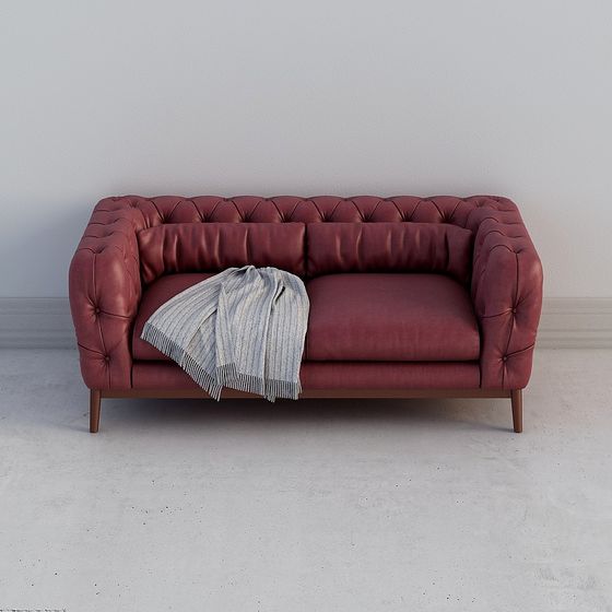 Vintage Modern 3D Sofa Model