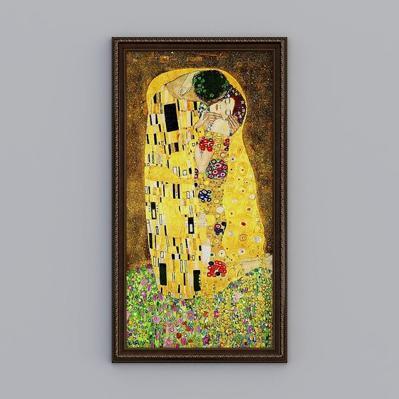 3D Model of The Kiss by Gustav Klimt