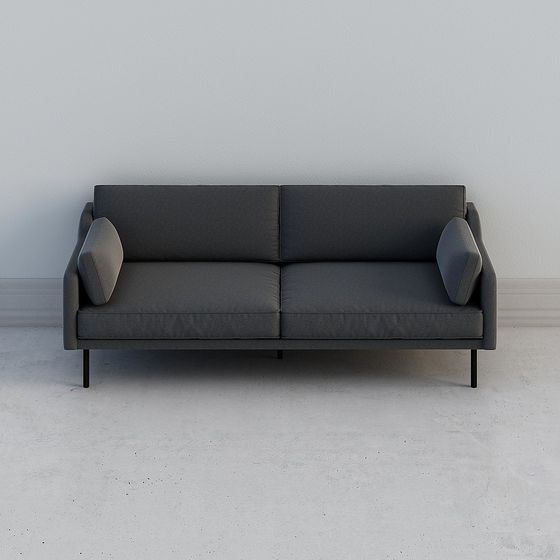 Elegant Minimalist Sofa 3D model for Modern Interiors