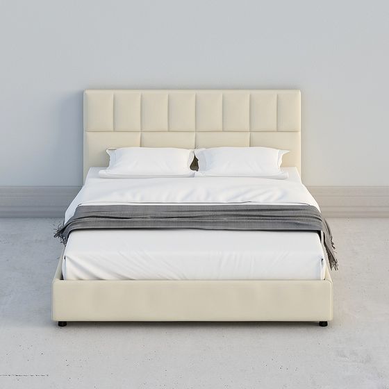 Low-Poly Modern Bed Frame 3D model