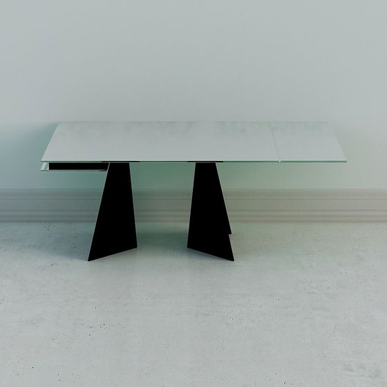 Futuristic Glass Triangle Table 3D model