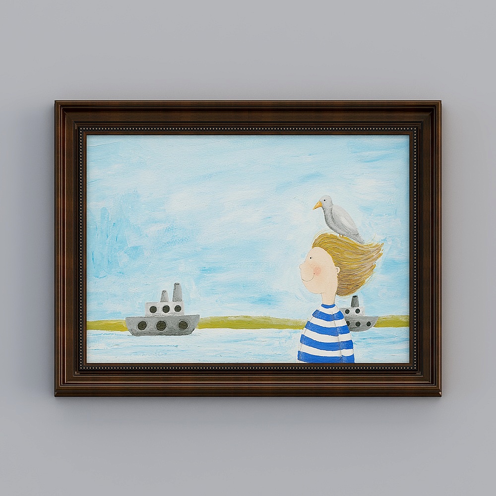 Kippoon European and American stores American cross-section single-link European box American children's room 62.5x82.5cm cartoon emlpr-e-1