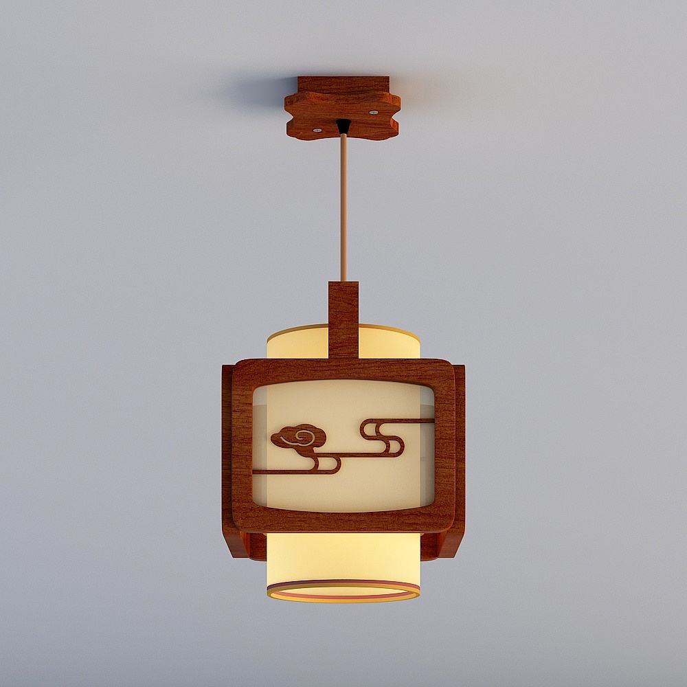 Colorful - Woody Chinese Light - Chandelier - WD55092-1 head