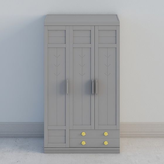 Modern Minimalist 3D Wardrobe Model with Unique Design