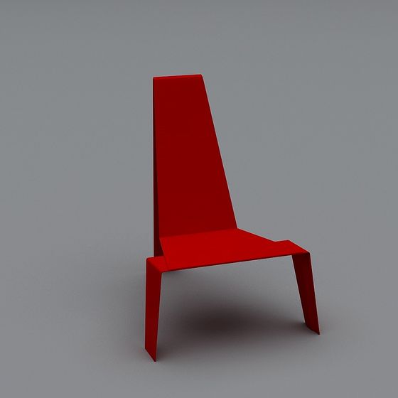 Modern Red Chair 3D model