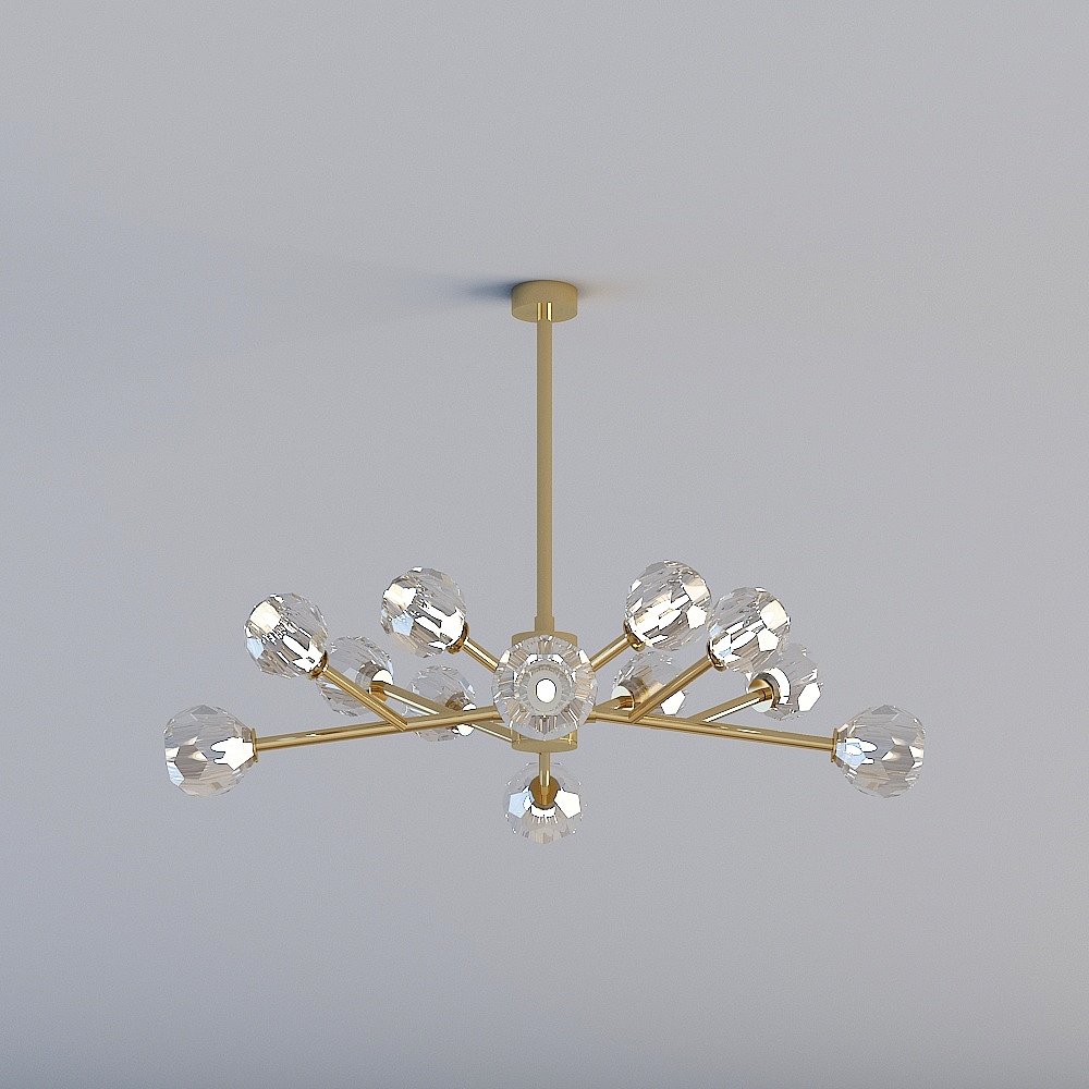 3D lights are all ZT- American post-modern light luxury restaurant bedroom study chandelier - ZT637-12