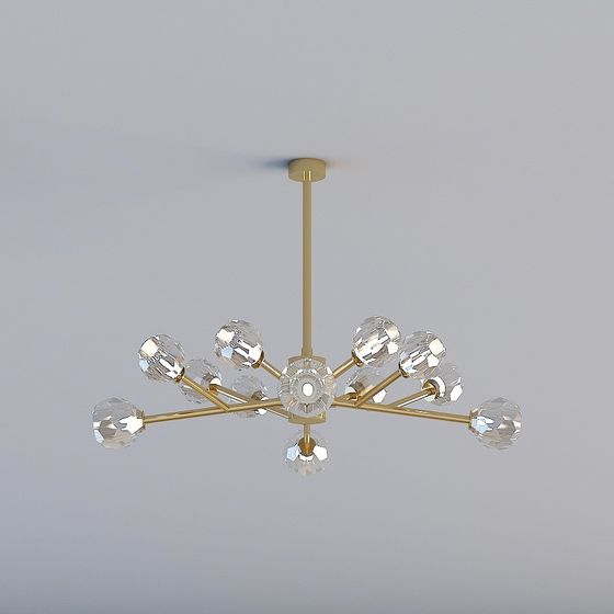 Elegant 3D Chandelier Model for Modern Interiors
