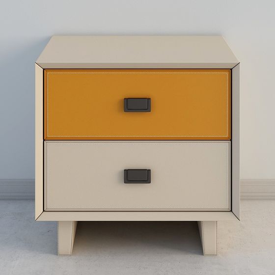 Stylish Nightstand 3D model for Modern Interiors