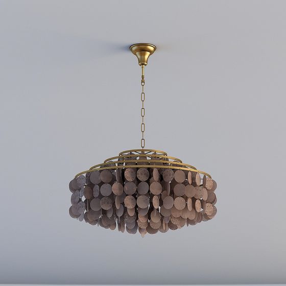 Elegant Low-Poly Chandelier 3D model