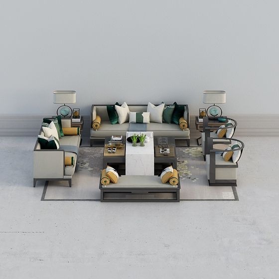 Urban Living Room Set 3D model