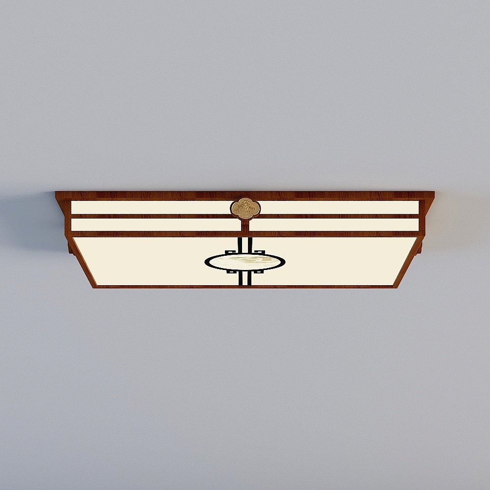 Elegant Low-Poly Ceiling Light 3D model