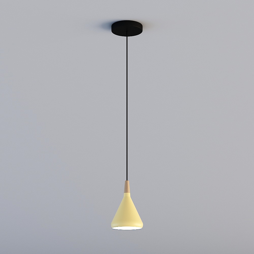 3D Lights are all middot; LYHD - Nordic Restaurant Bar Single Head Chandelier - P4967-Yellow