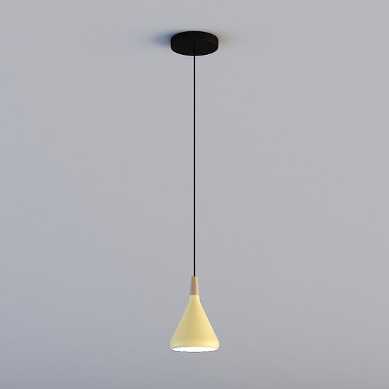 Minimalist Cone Pendant 3D model for Modern Interiors