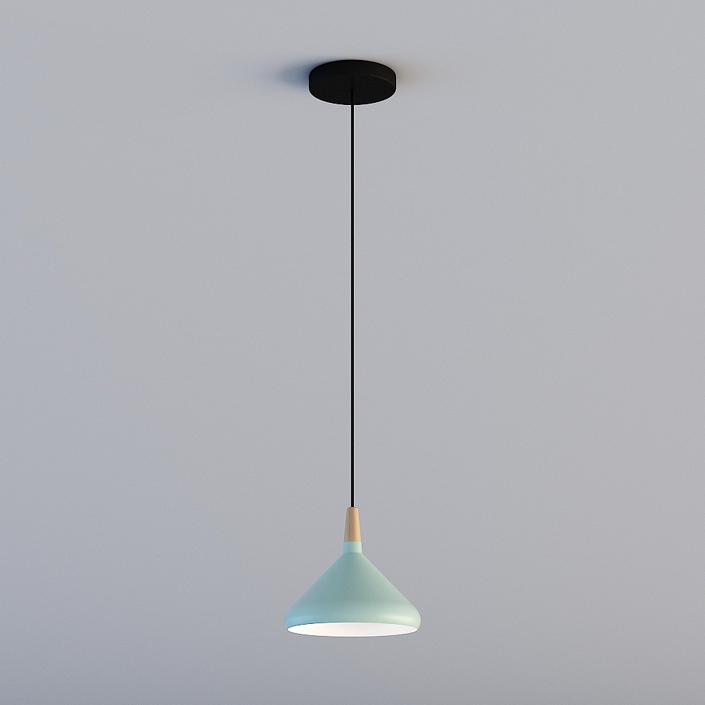 Elegant Low-Polygon Ceiling Light 3D model
