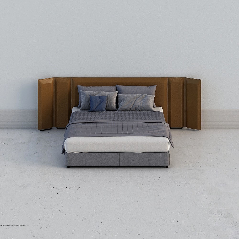 Modern Minimalist Bed Frame 3D model