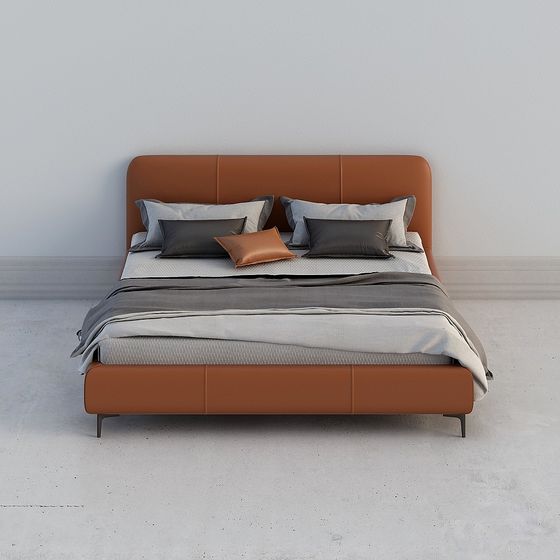 Modern Minimalist 3D model Bed Design