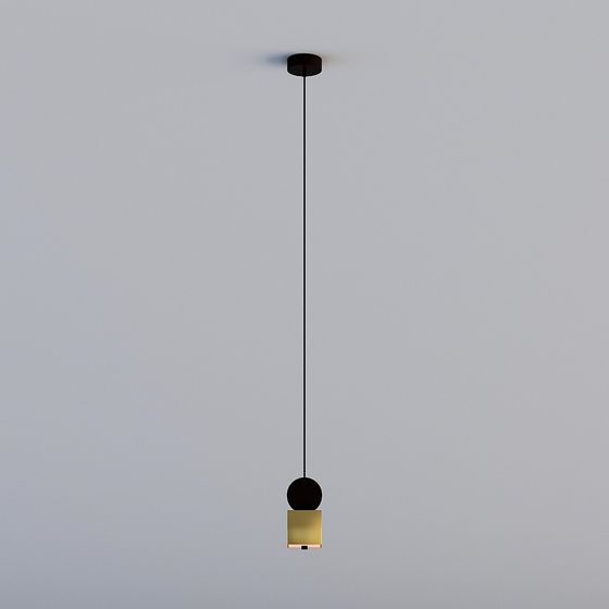 Minimalist Pendant Light 3D model for Interior Design