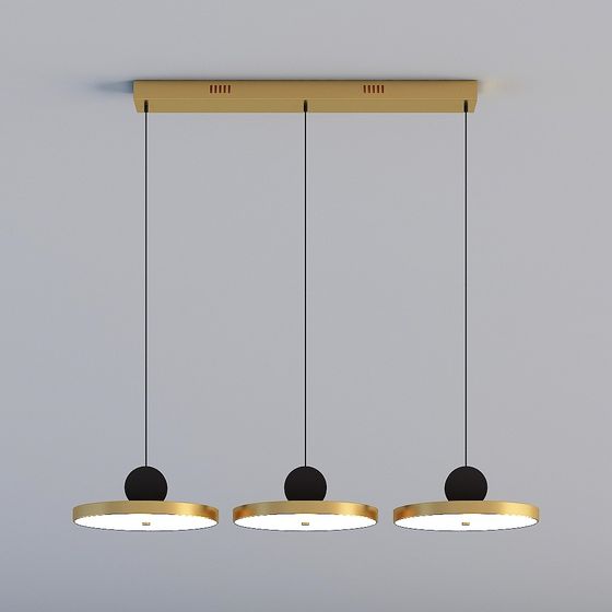 Elegant Hanging Light Fixture 3D model
