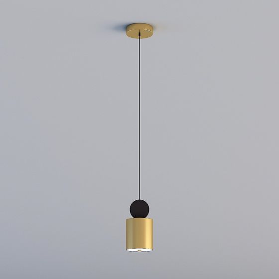 Elegant Geometric Hanging Lamp 3D model