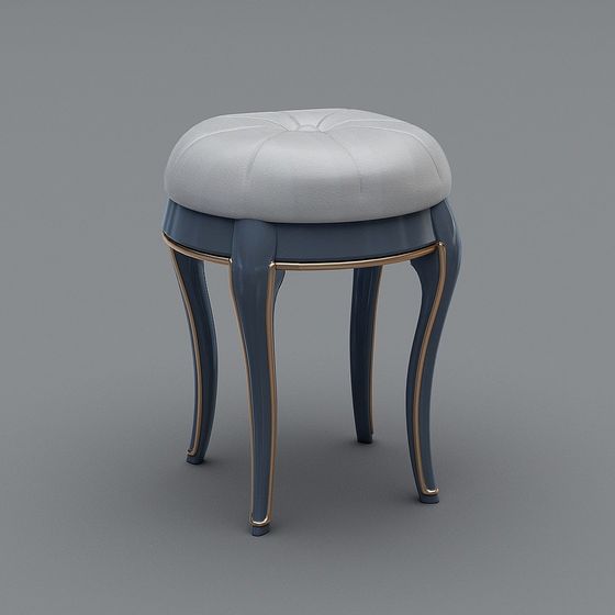 Elegant Vanity Stool 3D model for Modern Designs