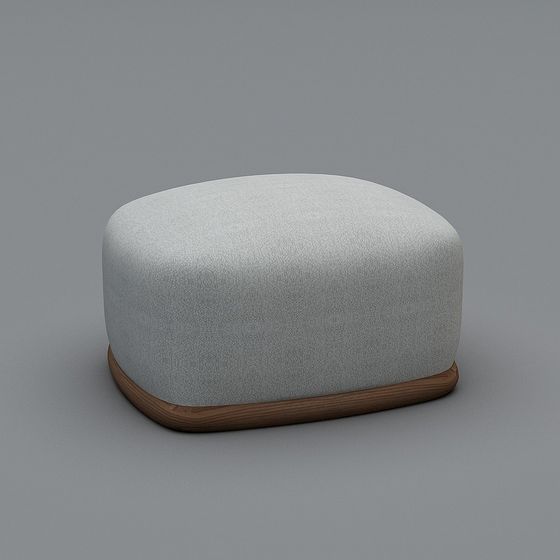 Comfortable Pouf 3D model in Modern Minimalist Aesthetic