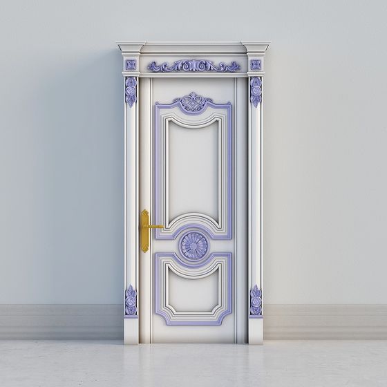 Elegant Low-Poly 3D Door Model Blending Classic and Modern Aesthetics