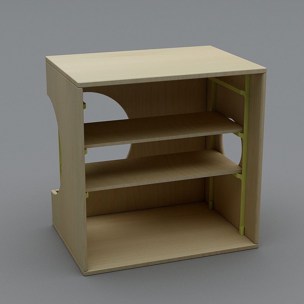 Urban Corner Bookshelf 3D model