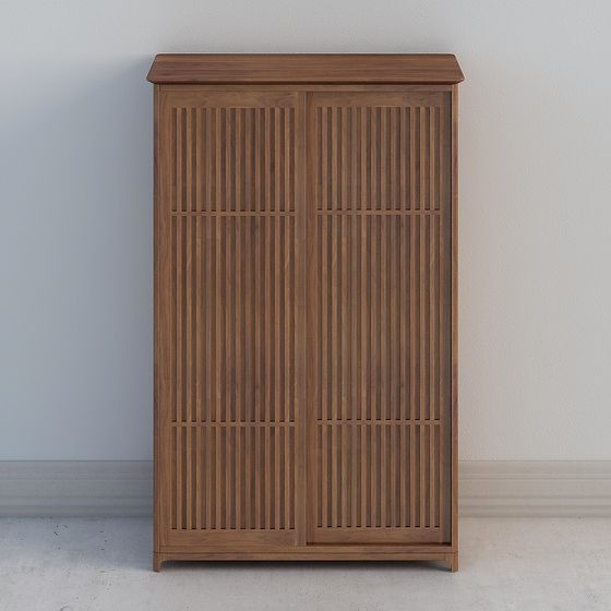 Minimalist Wooden Storage Cabinet 3D model