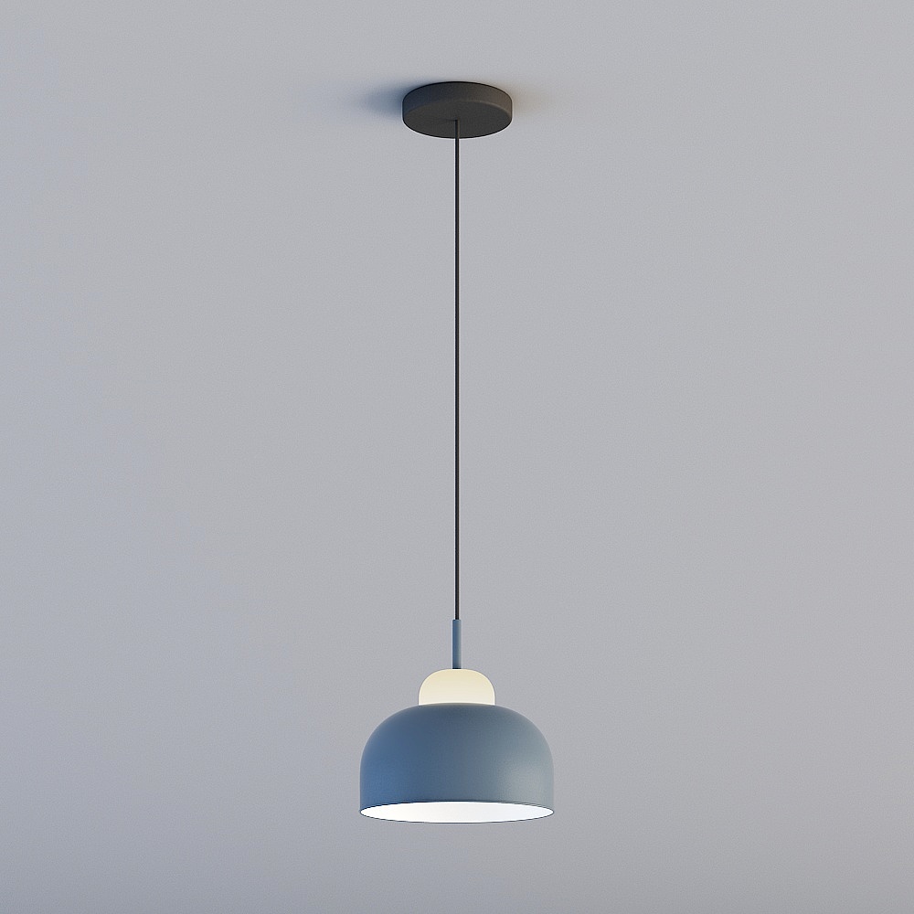 3D ライトはすべて LYHD - Nordic Restaurant Bar Single Head Chandelier-P5073-Blue