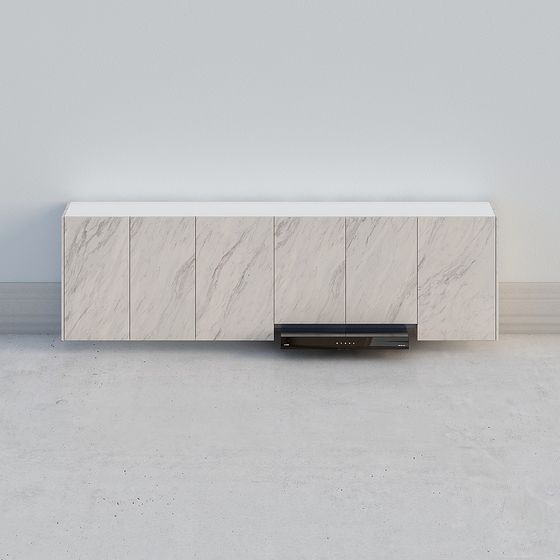 Hanging Cabinets 3D Model in Black and Gray