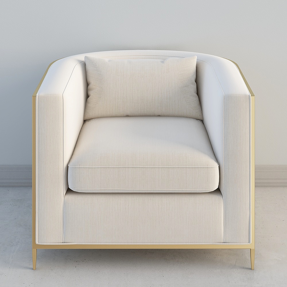 Urban Luxe Single Sofa 3D model