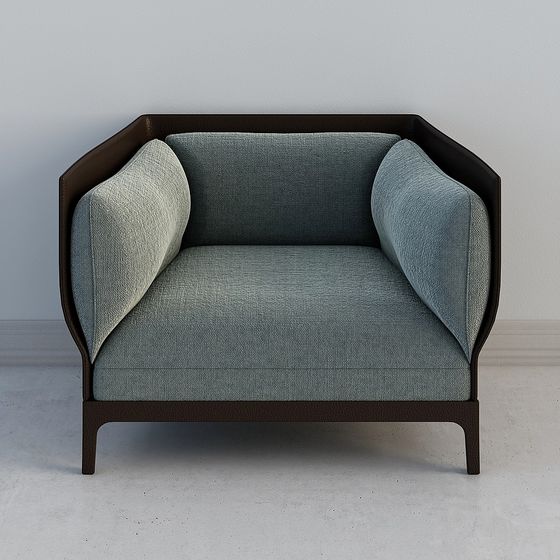 Stylish Low-Poly Armchair 3D model for Modern Spaces