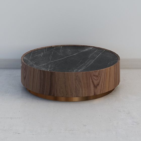 Stylish Round Coffee Table 3D model