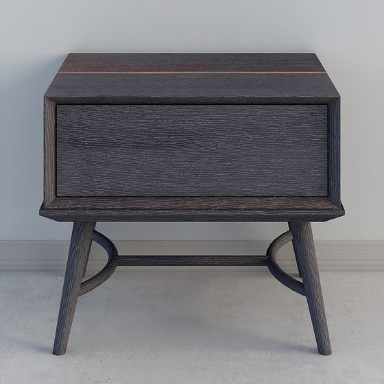 Elegant Low-Poly Nightstand 3D model
