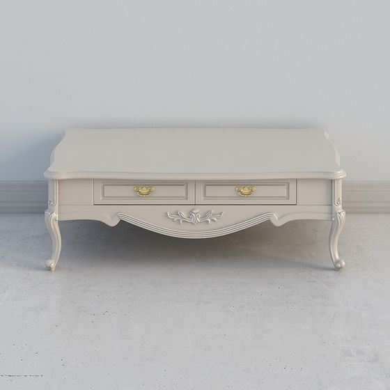Rococo Style Coffee Table 3D model
