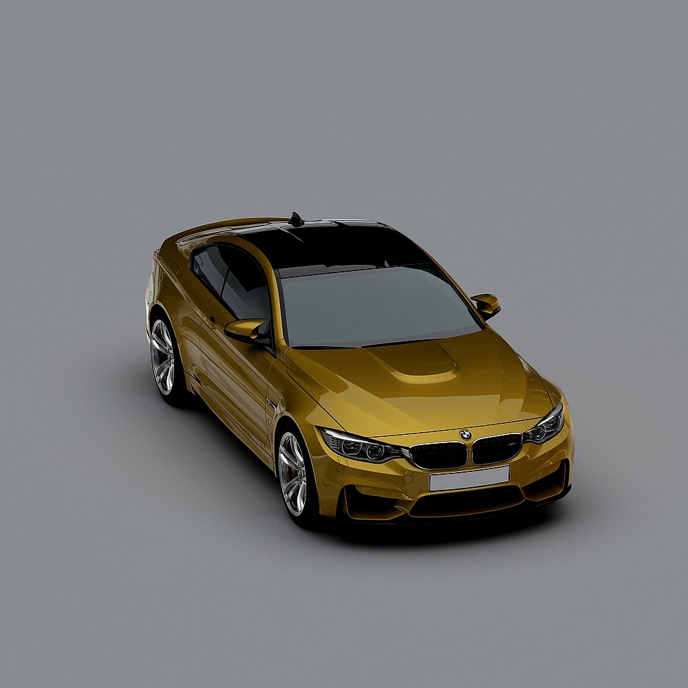 Golden BMW M4 Coupe 3D model