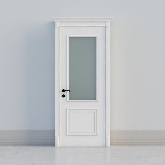 Elegant Low-Poly 3D Model Door for Modern Interiors