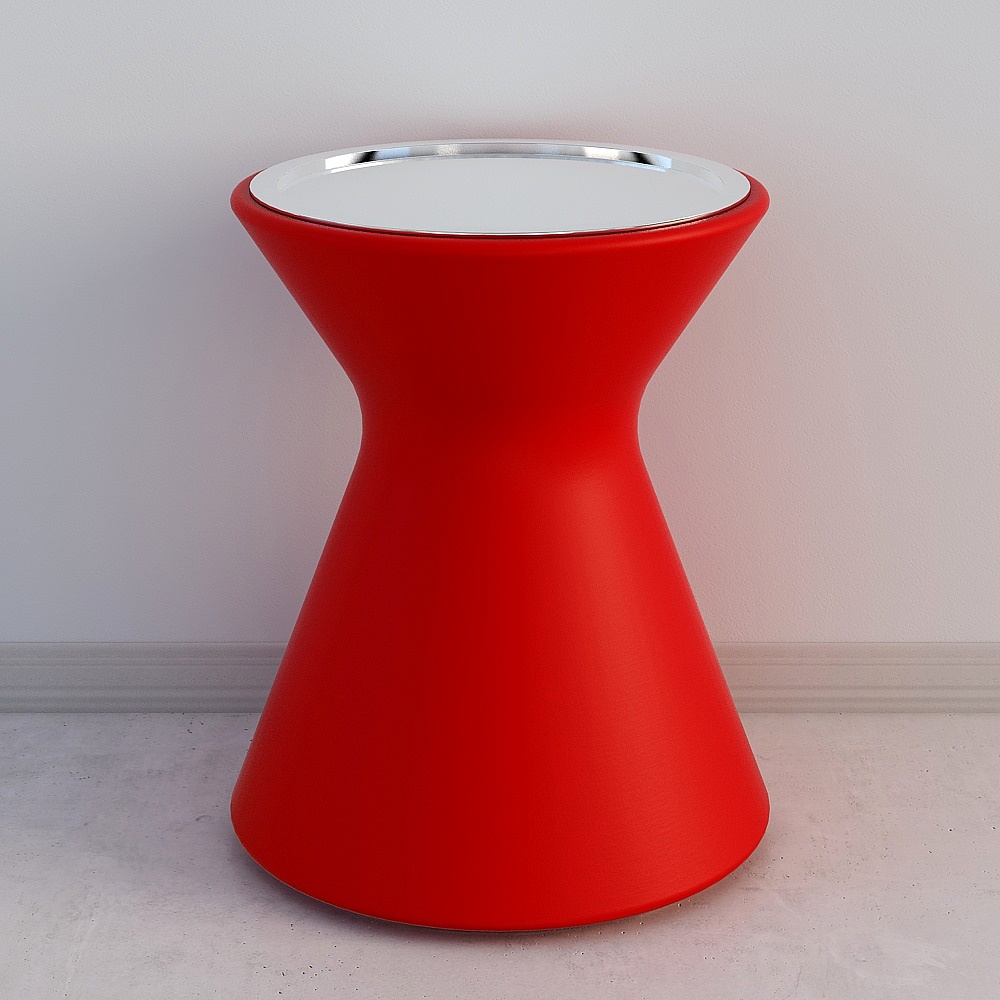 Red Swirl Table 3D model