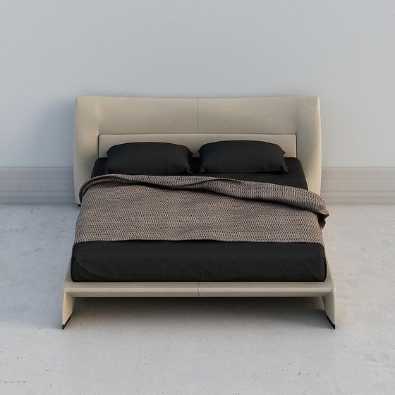 Contemporary 3D Bed Frame Model for Modern Interiors