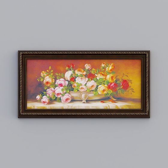 Vibrant Bouquet Picture Frame 3D model