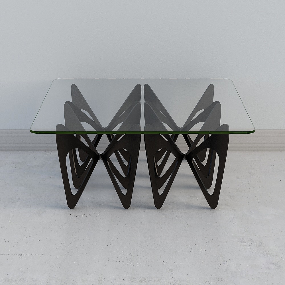 Butterfly Table Low-Poly 3D model