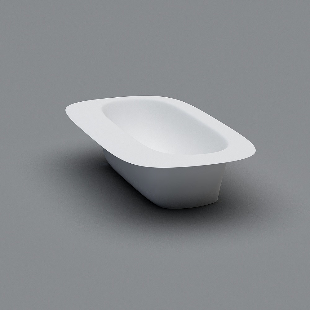 Stylish Low-Poly Bath Tub 3D Model