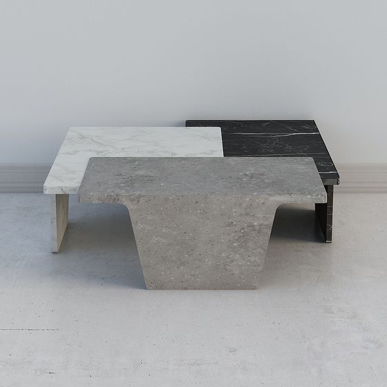 Modern Concrete Bench 3D model
