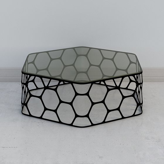 Honeycomb Glass Coffee Table 3D model