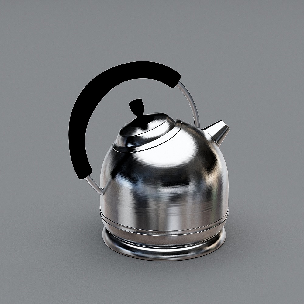 Sleek Stainless Steel Kettle 3D model