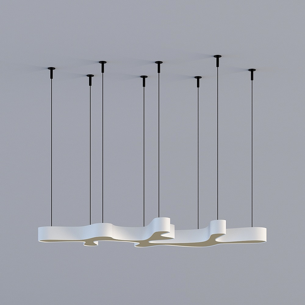 Unique Low-Poly Chandelier 3D Model